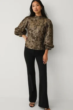 New Collection Bluse i Jacquard Dame Skjorter & Bluser