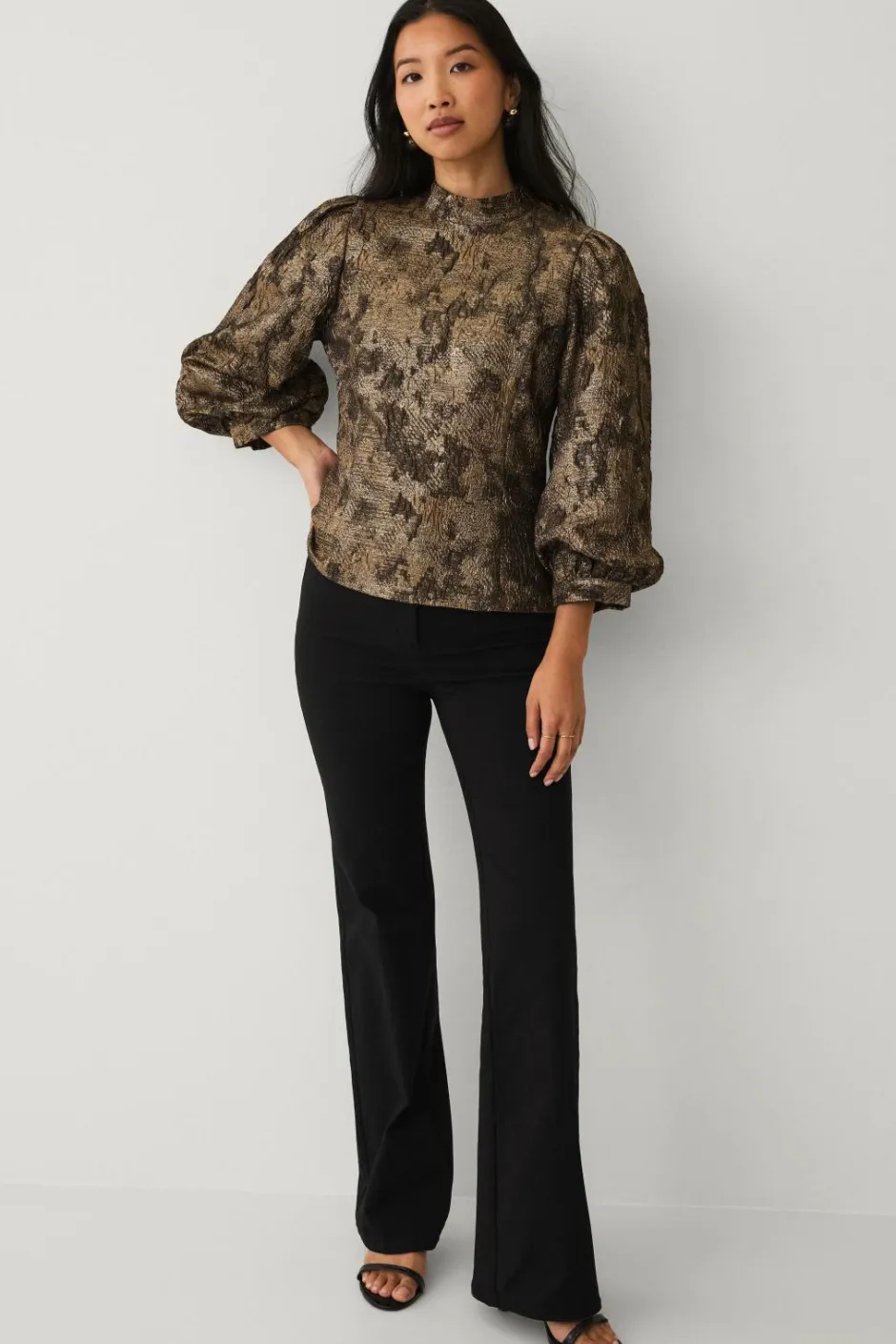 New Collection Bluse i Jacquard Dame Skjorter & Bluser
