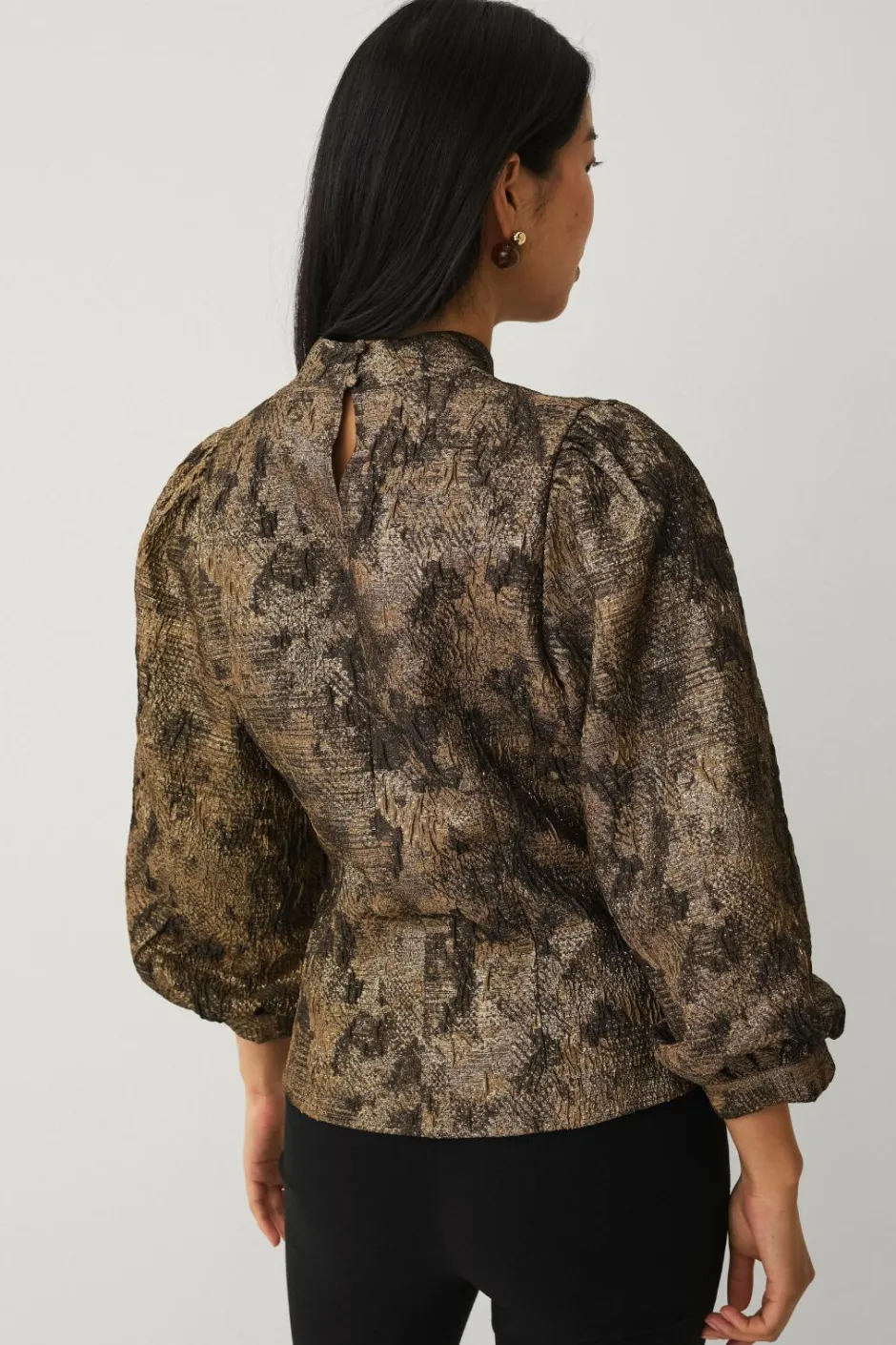 New Collection Bluse i Jacquard Dame Skjorter & Bluser