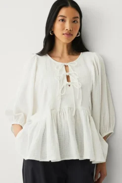 Hot Collection Bluse i musselin Dame Skjorter & Bluser