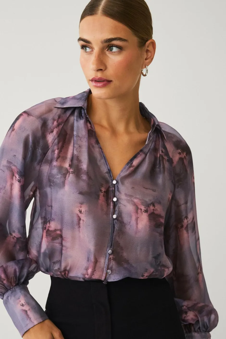 Clearance Collection Bluse med pufærmer Dame Skjorter & Bluser