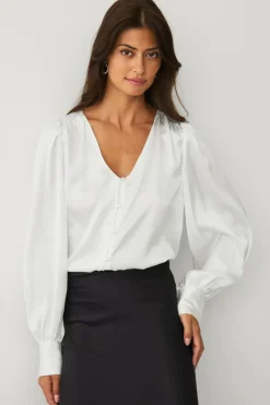 Sale Collection Bluse i satin Dame Skjorter & Bluser
