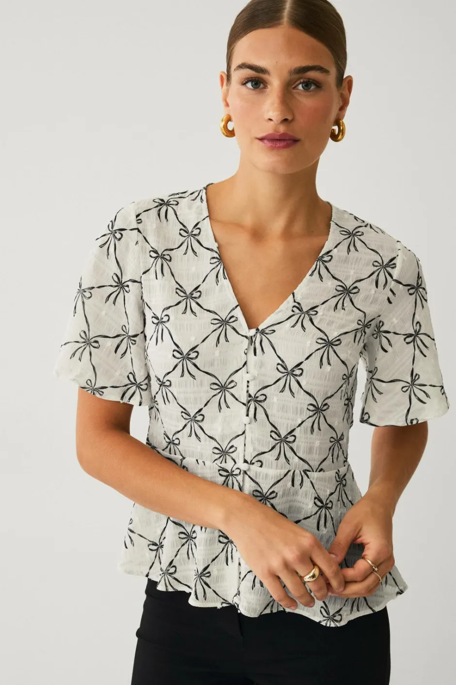 Discount Collection Bluse med knapper Dame Skjorter & Bluser