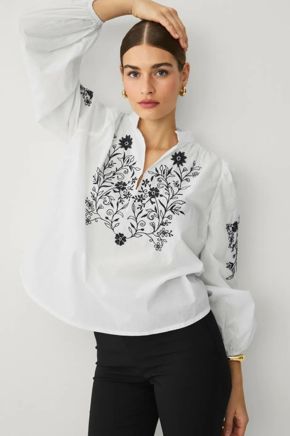 Ellos Collection Bluse med ballonærmer^Dame Skjorter & Bluser