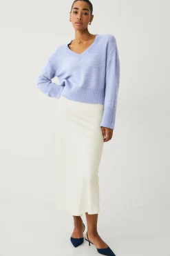 Hot Collection Bred, v-halset trøje Dame Trøjer & Cardigans