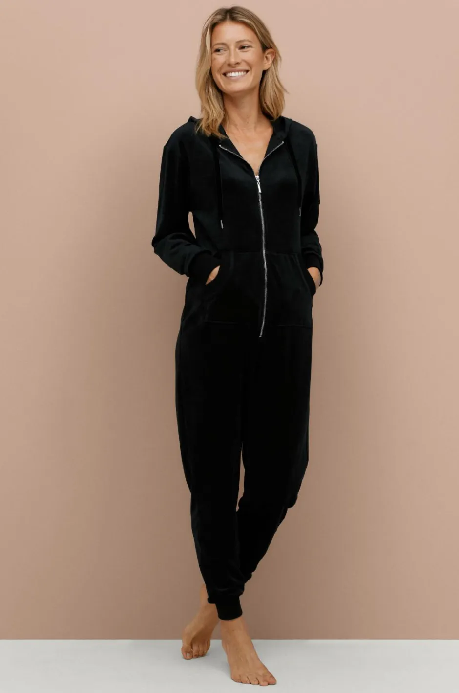Hot Collection Buksekjole med ribbede detaljer Dame Nattøj|Loungewear & Homewear