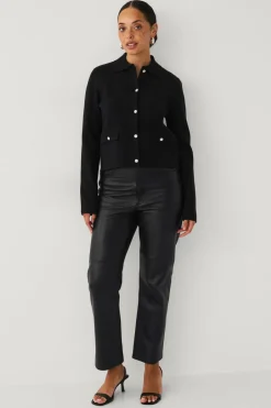 Hot Collection Cardigan med glitrende knapper Dame Trøjer & Cardigans