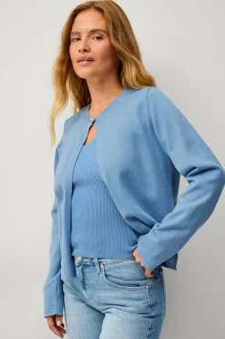 Ellos Collection Cardigan med perleknap på toppen^Dame Trøjer & Cardigans