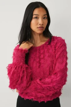 Ellos Collection Chiffonbluse med struktur^Dame Skjorter & Bluser