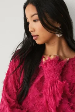 Ellos Collection Chiffonbluse med struktur^Dame Skjorter & Bluser