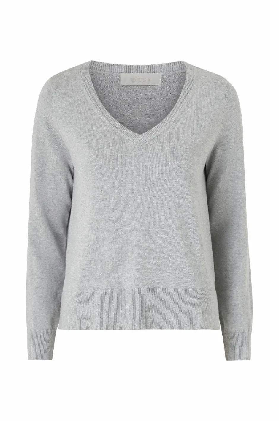 Hot Collection Finstrikket trøje med v-hals Dame Basistøj|Trøjer & Cardigans