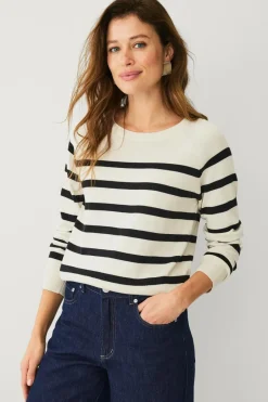 Best Collection Fintstrikket Pullover Dame Basistøj