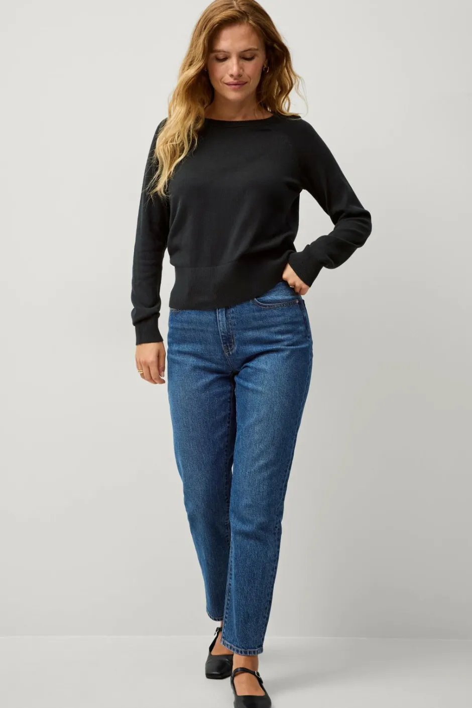 Ellos Collection Fintstrikket Pullover^Dame Basistøj|Trøjer & Cardigans