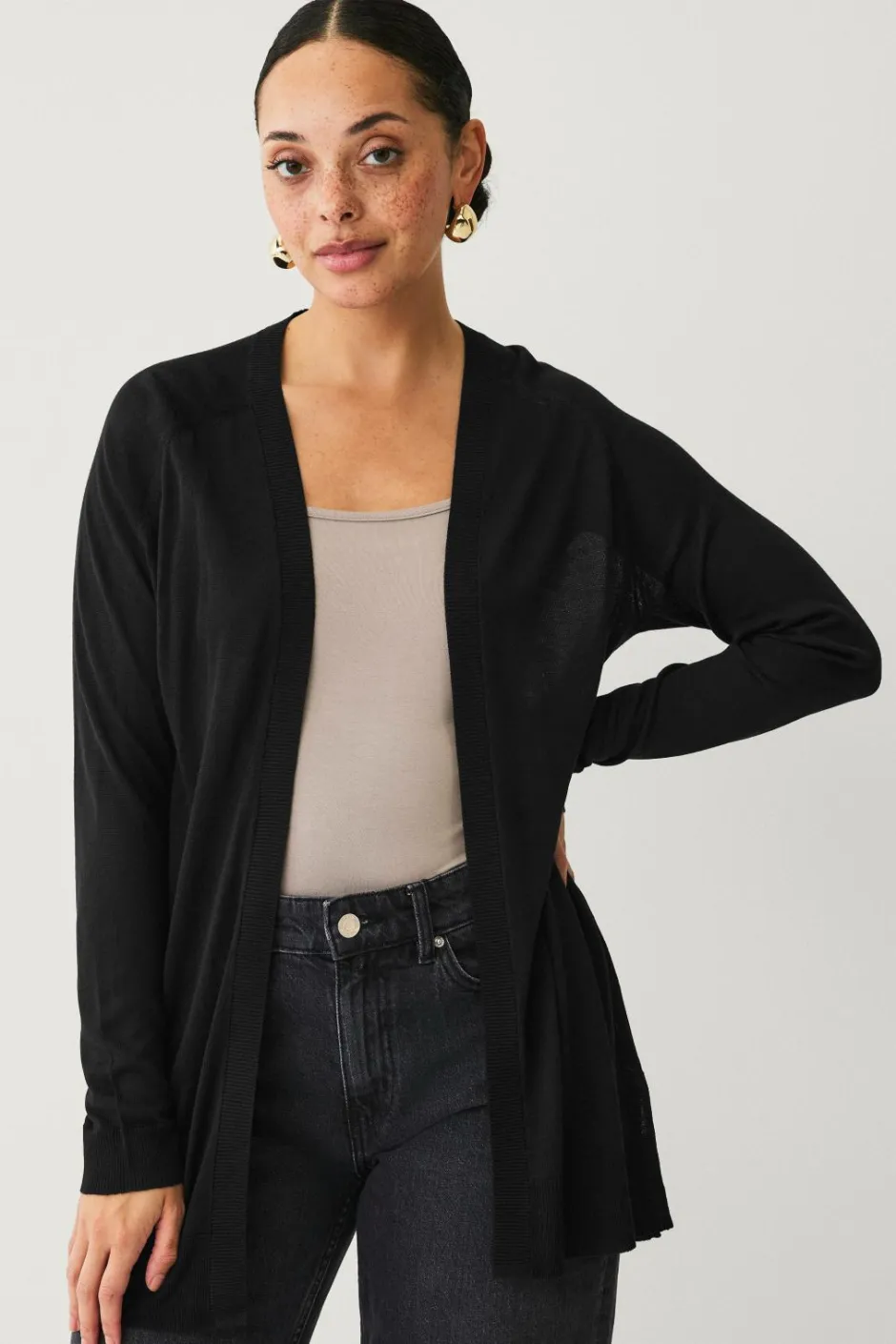 Best Collection Fintstrikket cardigan Dame Basistøj