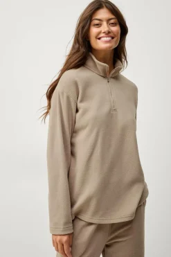 Ellos Collection Fleecetrøje med halv lynlås^Dame Loungewear & Homewear