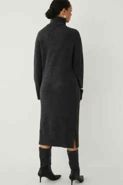 Clearance Collection Glatstrikket kjole med høj krave Dame Kjoler