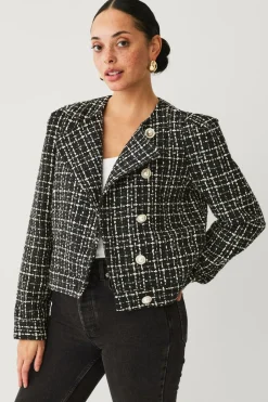Outlet Collection Habitjakke med perleknaper Dame Blazere & Veste