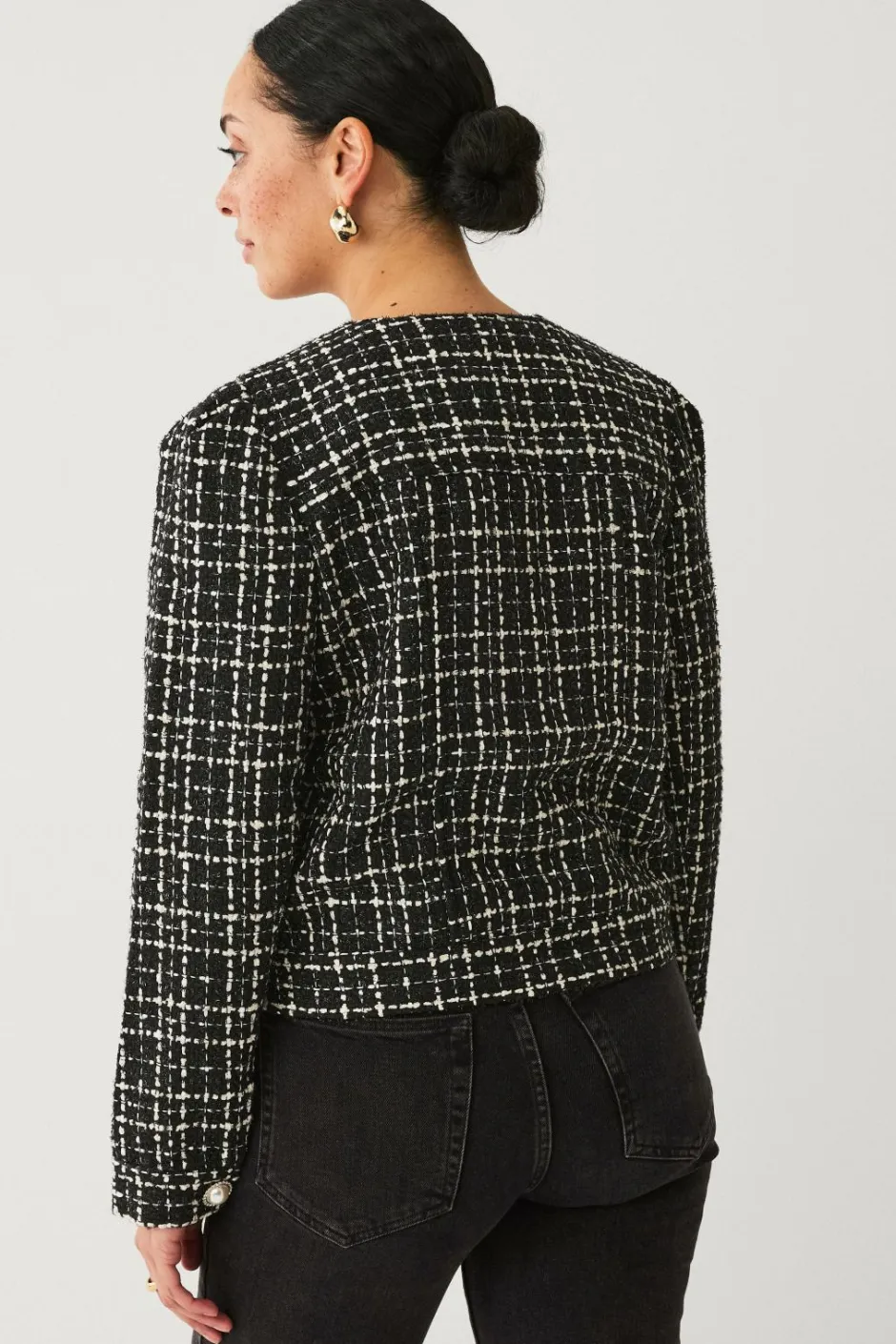 Outlet Collection Habitjakke med perleknaper Dame Blazere & Veste