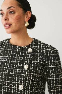 Outlet Collection Habitjakke med perleknaper Dame Blazere & Veste