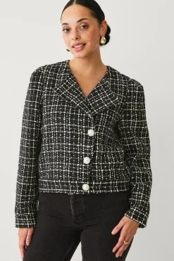 Outlet Collection Habitjakke med perleknaper Dame Blazere & Veste