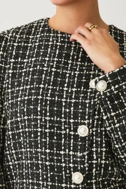 Outlet Collection Habitjakke med perleknaper Dame Blazere & Veste