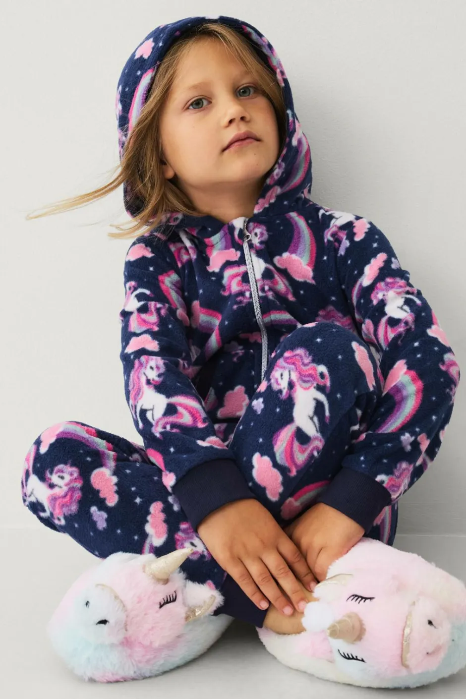 Hot Collection Heldragt i fleece Børn Jumpsuits