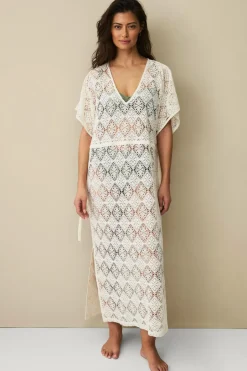 Sale Collection Hæklet kaftan-strandkjole Dame Strandtøj