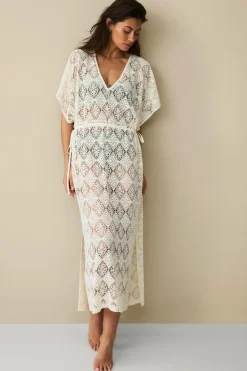 Sale Collection Hæklet kaftan-strandkjole Dame Strandtøj