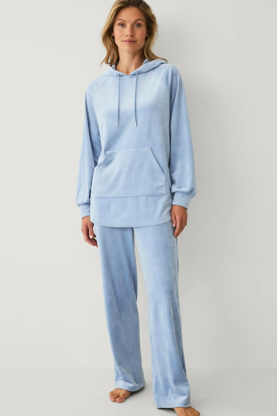 Hot Collection Hættetrøje i velour Dame Loungewear & Homewear|Sweatshirts & Hoodies