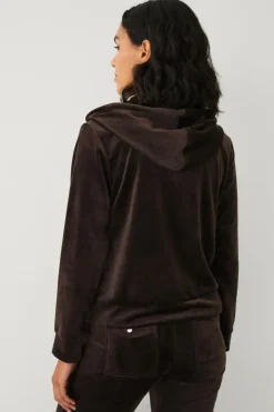 Ellos Collection Hættetrøje i velour^Dame Loungewear & Homewear|Sweatshirts & Hoodies