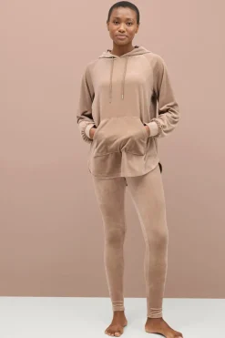 Outlet Collection Hættetrøje i velour Dame Loungewear & Homewear