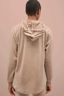 Outlet Collection Hættetrøje i velour Dame Loungewear & Homewear