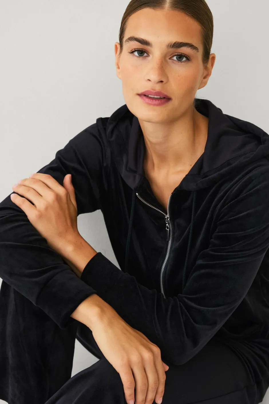 Online Collection Hættetrøje i velour Dame Loungewear & Homewear|Sweatshirts & Hoodies
