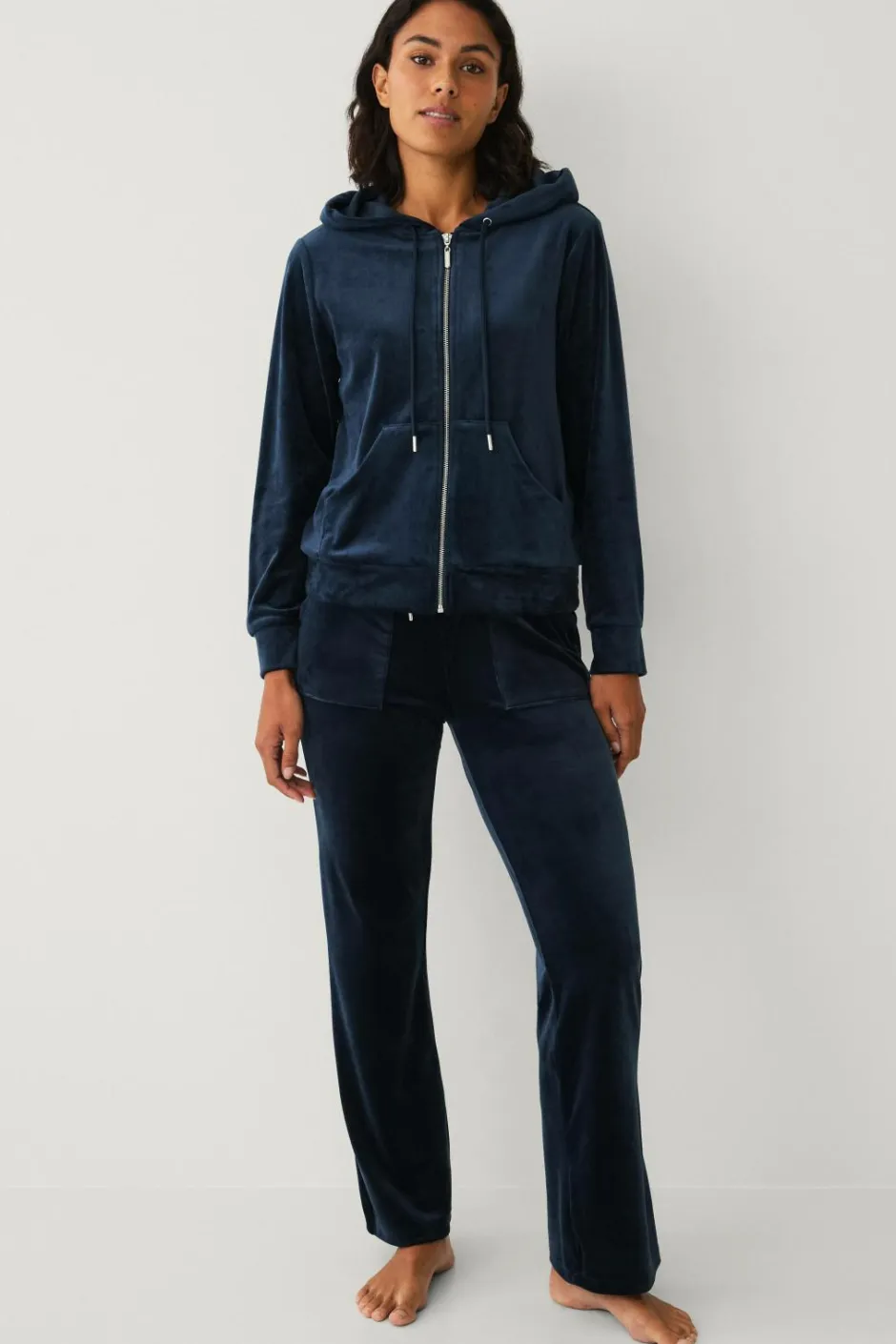 Ellos Collection Hættetrøje i velour^Dame Loungewear & Homewear|Sweatshirts & Hoodies