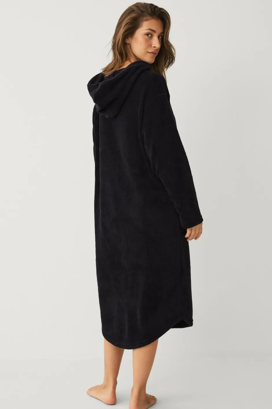 Hot Collection Hyggelig kjole i fleece Dame Loungewear & Homewear