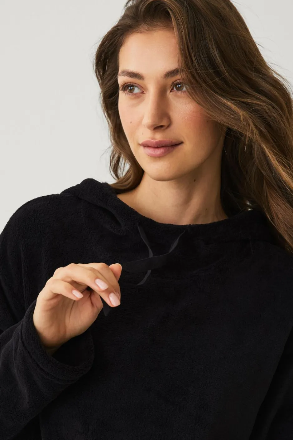 Hot Collection Hyggelig kjole i fleece Dame Loungewear & Homewear