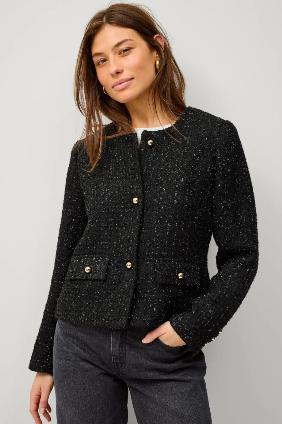Best Collection Jakke i bouclé Dame Blazere & Veste