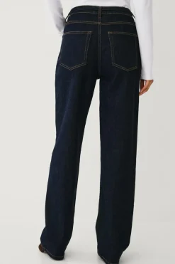 Ellos Collection Jeans med brede ben og bindebånd i taljen^Dame Jeans