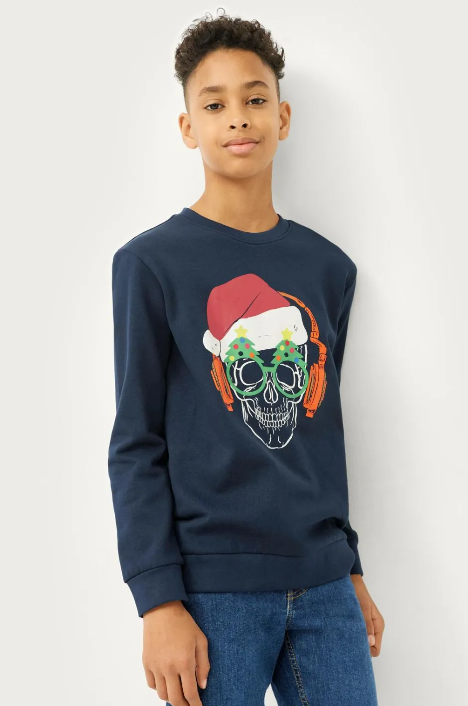 Ellos Collection Julesweater Santa Skull^Børn Trøjer & Cardigans