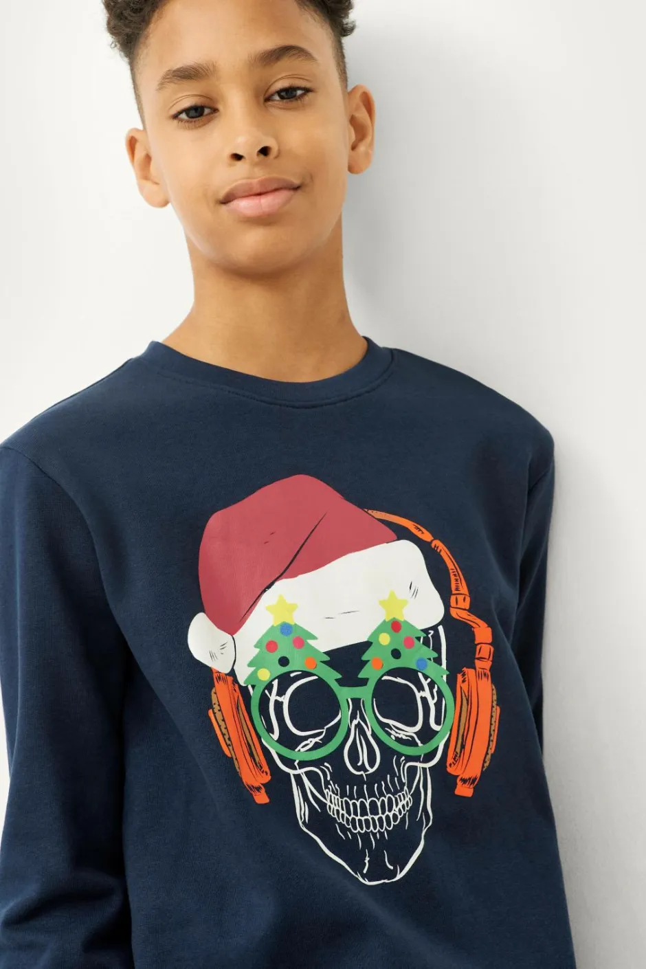 Ellos Collection Julesweater Santa Skull^Børn Trøjer & Cardigans