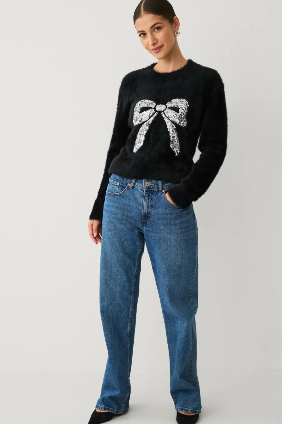 Ellos Collection Julesweater med dekorativt julemotiv^Dame Trøjer & Cardigans