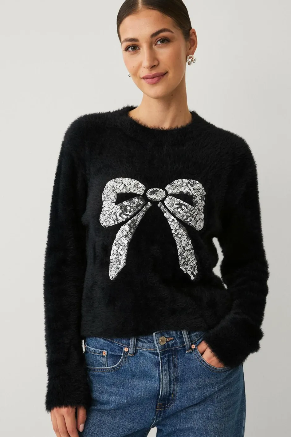 Ellos Collection Julesweater med dekorativt julemotiv^Dame Trøjer & Cardigans