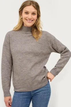 Hot Collection Jumper med en høj krave Dame Basistøj