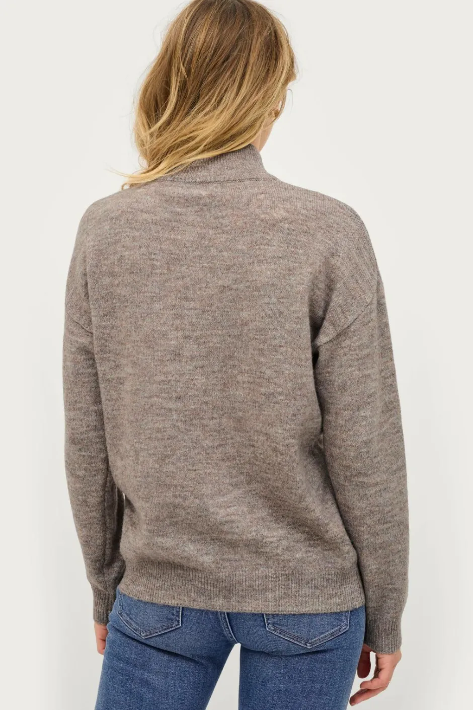 Hot Collection Jumper med en høj krave Dame Basistøj