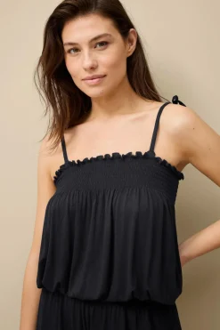 Best Collection Jumpsuit med smockdetalje Dame Strandtøj