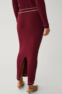 New Collection Kabelstrikket maxi nederdel Dame Nederdele