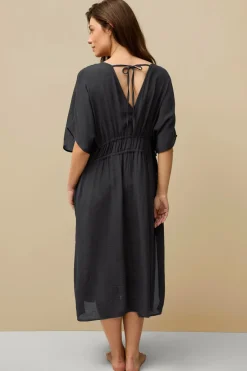 Ellos Collection Kaftan med snøre Strandkjole^Dame Strandtøj