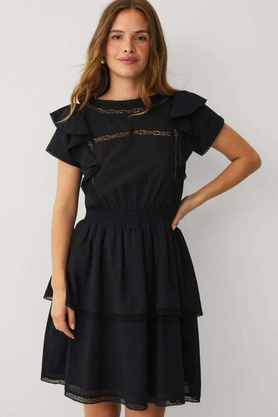 Clearance Collection Kjole med blondedetaljer Dame Kjoler
