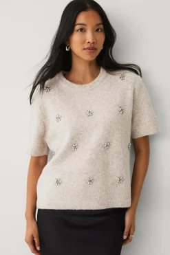 Best Collection Kortærmet, strikket trøje Dame Trøjer & Cardigans