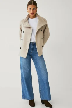 Sale Collection Kort dobbeltradet frakke Dame Jakker & Frakker